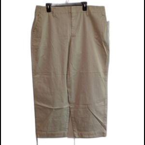 NWT A New Day Chino Pants Women's 17 R Tan High Rise Straight Hip &Thigh Khaki